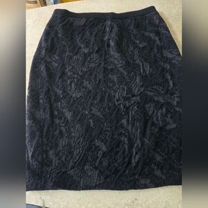 Eileen Fisher Elegant Black Wool Skirt Sz XS